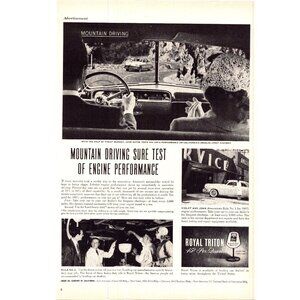 1951 Union Oil Royal Triton Motor OIl Vintage Print Ad Crest Highway CA Wall Art